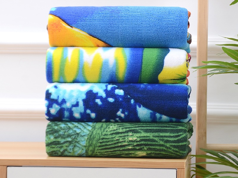 knitted Loops Faces Towel