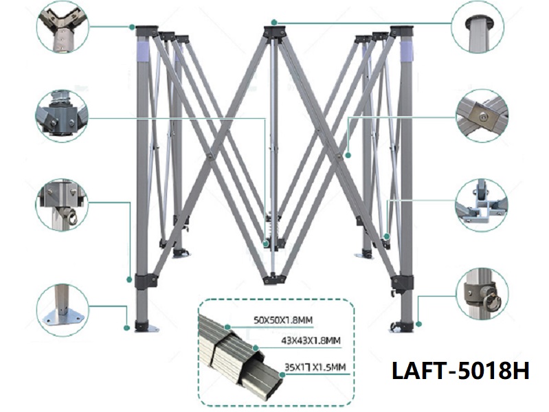 Alu. Tent Frames - Hex.50