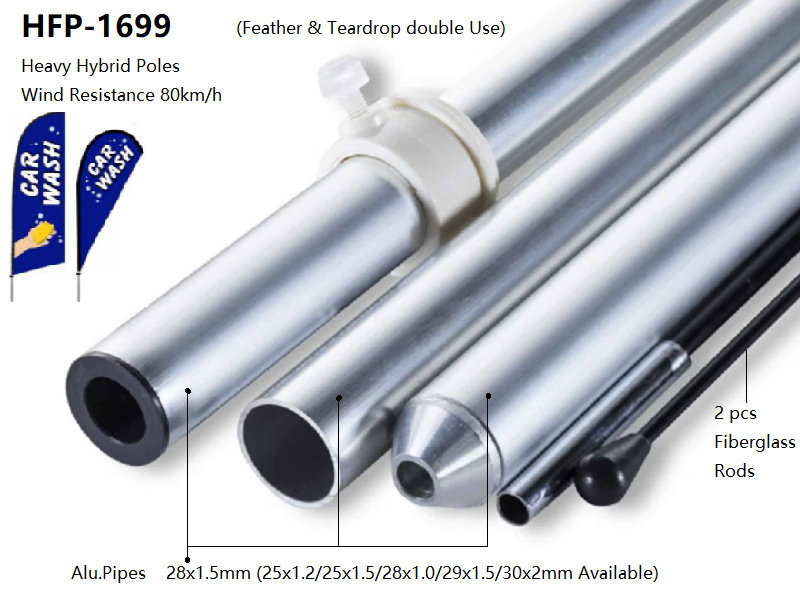 Hybrid Poles (Feather&Teardrop)